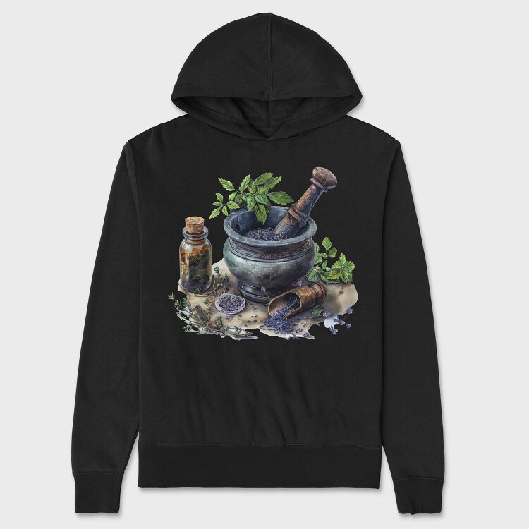 Herbalist Witch Moon, Hanorac Oversize Barbati (Unisex)