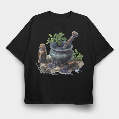 Herbalist Witch Moon, Tricou Oversize Barbati (Unisex)