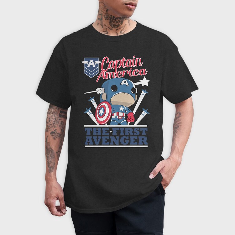 Captain America Avenger, Tricou Barbati (Unisex)