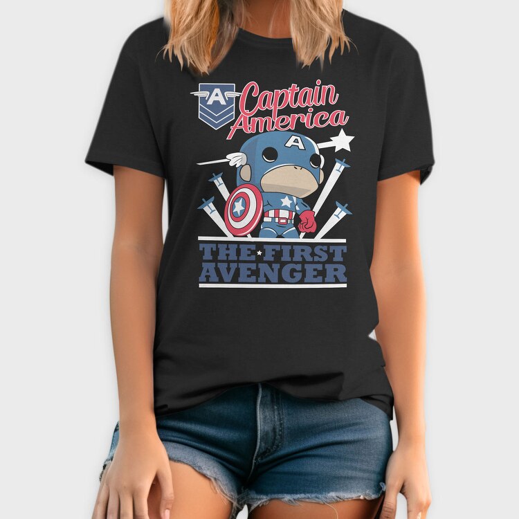 Captain America Avenger, Tricou Barbati (Unisex)