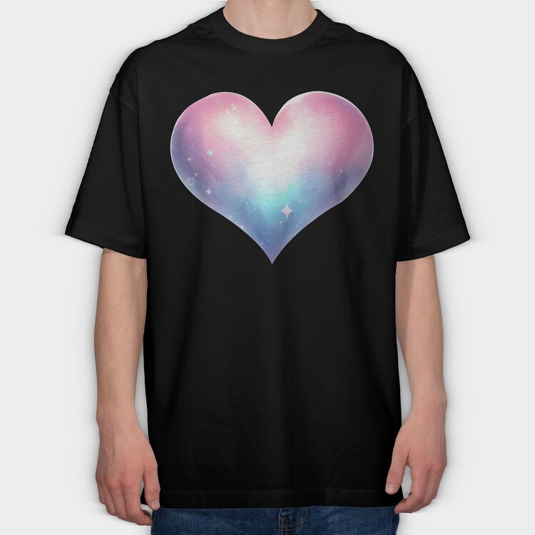 Heart Galaxy Splendor, Tricou Oversize Barbati (Unisex)