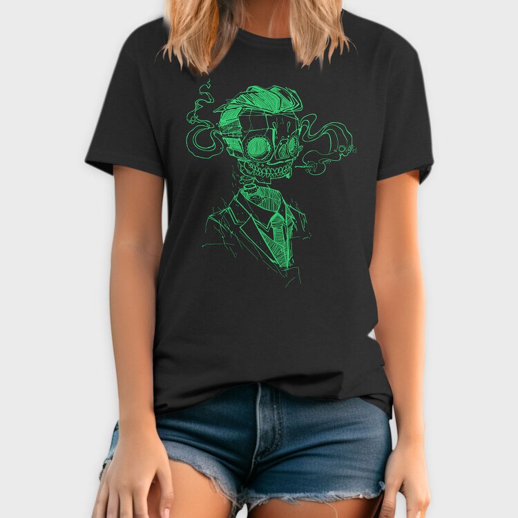 Skull Smoke Steampunk, Tricou Barbati (Unisex)