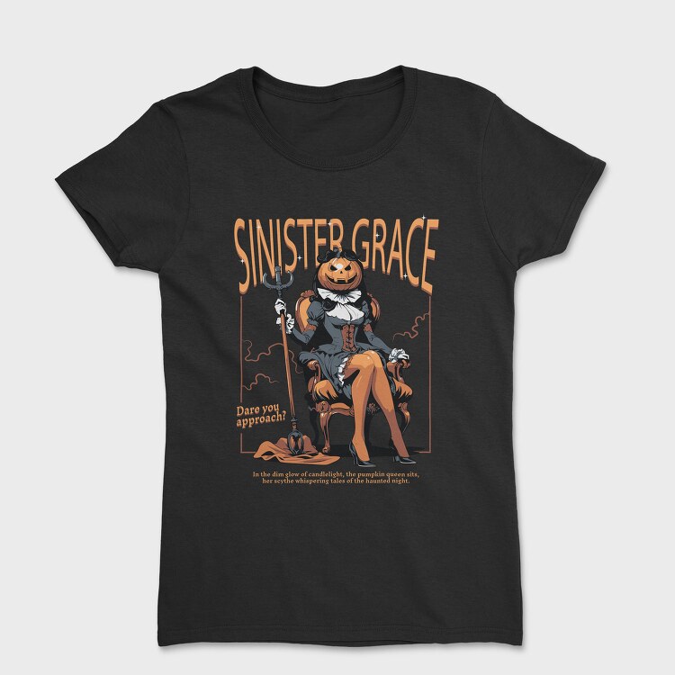 Sinister Grace Pumpkin Creepy, Tricou Femei