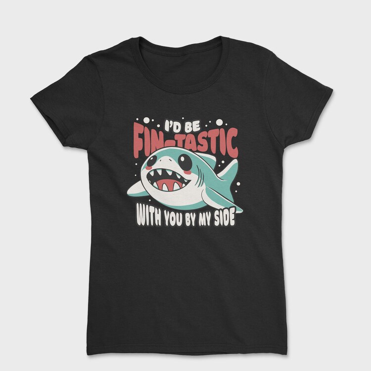 Shark Cute Valentines, Tricou Femei