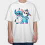Stitch Unicorn Hoodie, Tricou Oversize Barbati (Unisex)