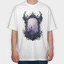 Haunted Mansion Mirror, Tricou Oversize Barbati (Unisex)