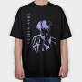 Blue Shadow Samurai, Tricou Oversize Barbati (Unisex)