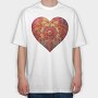 Heart Mandala Pattern, Tricou Oversize Barbati (Unisex)