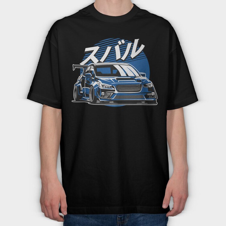 Subaru Drift Racer, Tricou Oversize Barbati (Unisex)