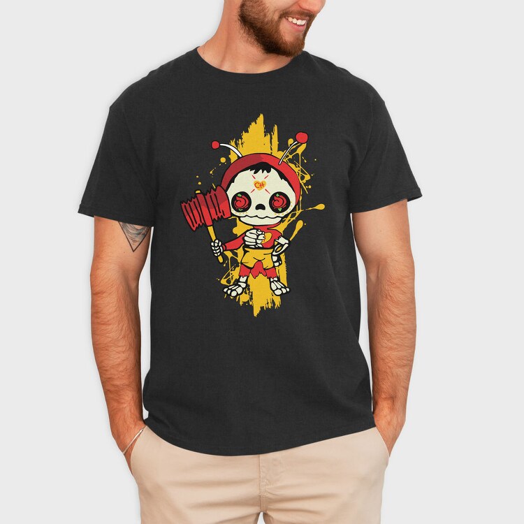 Sugar Skull Cherub, Tricou Barbati (Unisex)