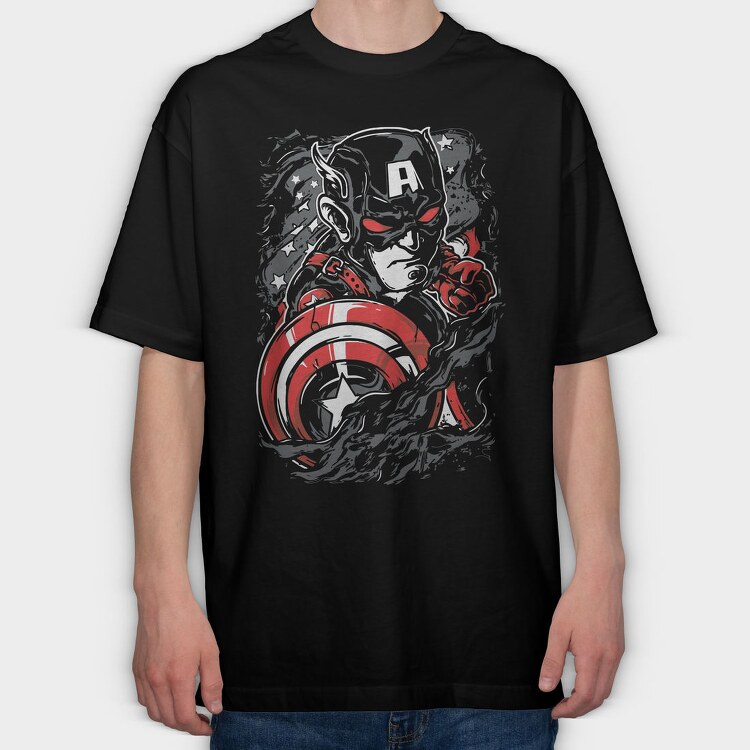 Captain America Shield 3, Tricou Oversize Barbati (Unisex)