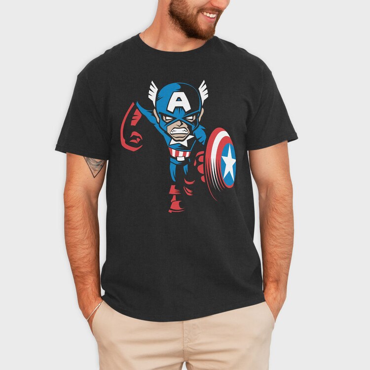 Captain America Shield, Tricou Barbati (Unisex)