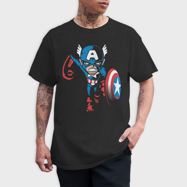 Captain America Shield, Tricou Barbati (Unisex)