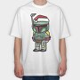 Boba Fett Xmas, Tricou Oversize Barbati (Unisex)