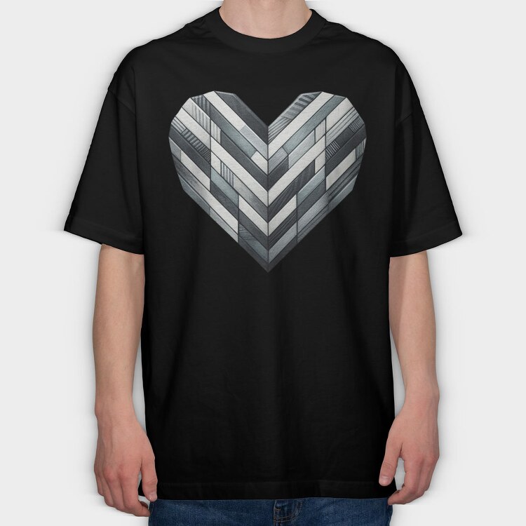 Heart Pattern Art, Tricou Oversize Barbati (Unisex)
