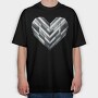 Heart Pattern Art, Tricou Oversize Barbati (Unisex)