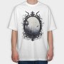 Haunted Mirror Sublimation, Tricou Oversize Barbati (Unisex)