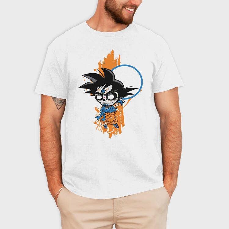 Sugar Skull Goku, Tricou Barbati (Unisex)