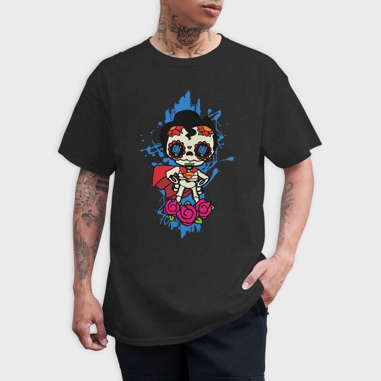 Sugar Skull Superhero, Tricou Barbati (Unisex)