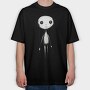 Halloween Skeleton Girl, Tricou Oversize Barbati (Unisex)