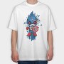 Captain America Skull, Tricou Oversize Barbati (Unisex)