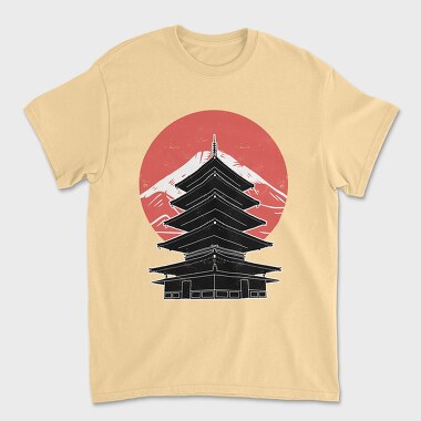 Pagoda FujiJapan, Tricou Barbati (Unisex)