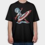 Captain America Surf, Tricou Oversize Barbati (Unisex)