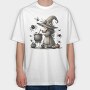 Halloween Witch Cauldron, Tricou Oversize Barbati (Unisex)