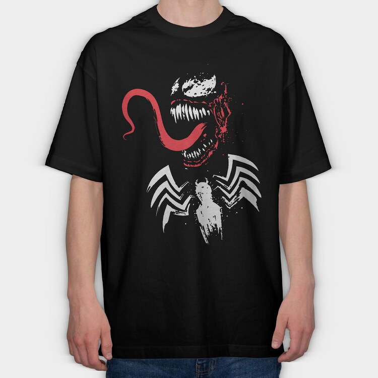 Snake Blood Splash, Tricou Oversize Barbati (Unisex)