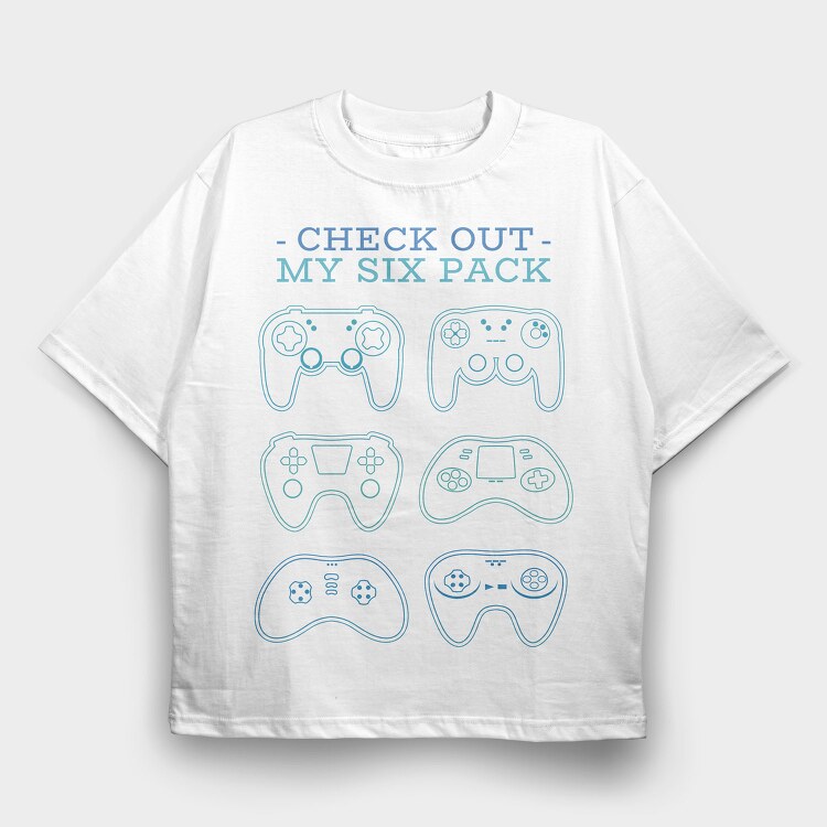 Six Pack Joystick, Tricou Oversize Barbati (Unisex)