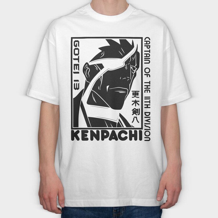 Captain Kenpachi, Tricou Oversize Barbati (Unisex)