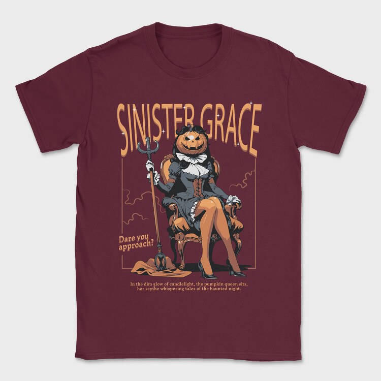 Sinister Grace Pumpkin Creepy, Tricou Barbati (Unisex)