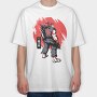 Red Samurai Warrior, Tricou Oversize Barbati (Unisex)