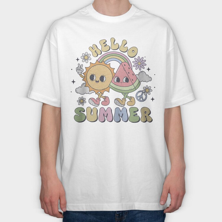 Hello Summer 2023, Tricou Oversize Barbati (Unisex)