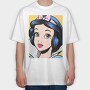 Snow White Pop Art, Tricou Oversize Barbati (Unisex)