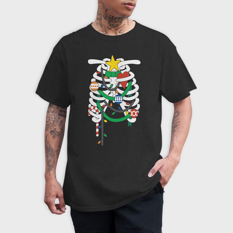 Christmas Lights Tree, Tricou Barbati (Unisex)