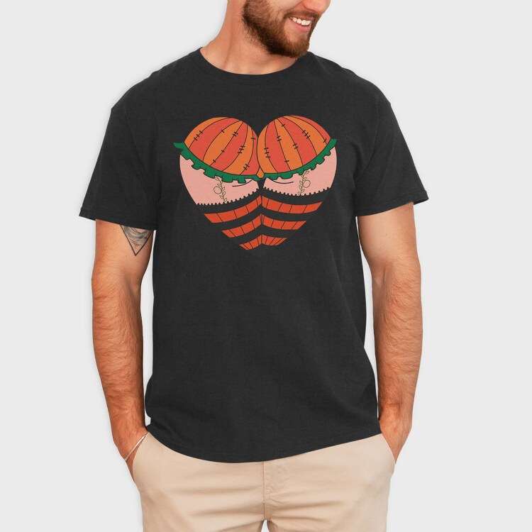Pumpkin Patch Heart, Tricou Barbati (Unisex)