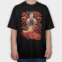 Red Wolf Howl 1, Tricou Oversize Barbati (Unisex)