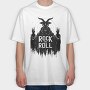 Satan Rock and Roll, Tricou Oversize Barbati (Unisex)