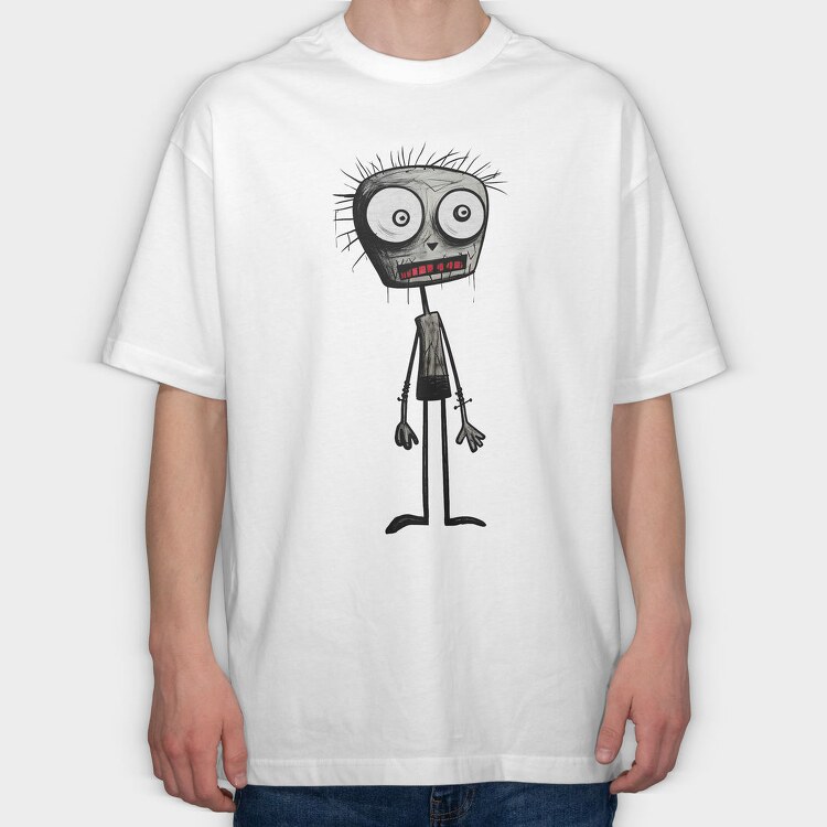Halloween Zombie Face, Tricou Oversize Barbati (Unisex)