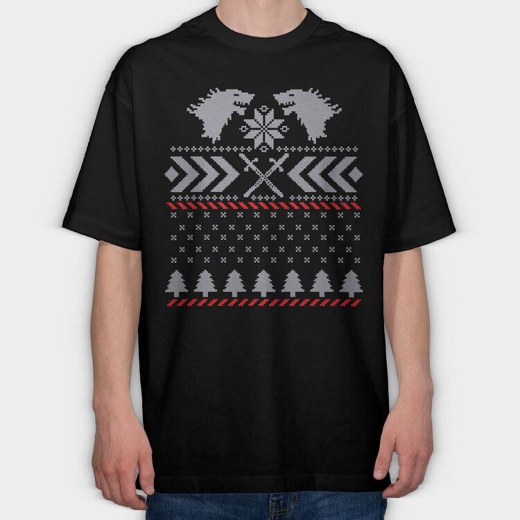 Snowflake Xmas, Tricou Oversize Barbati (Unisex)