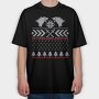 Snowflake Xmas, Tricou Oversize Barbati (Unisex)