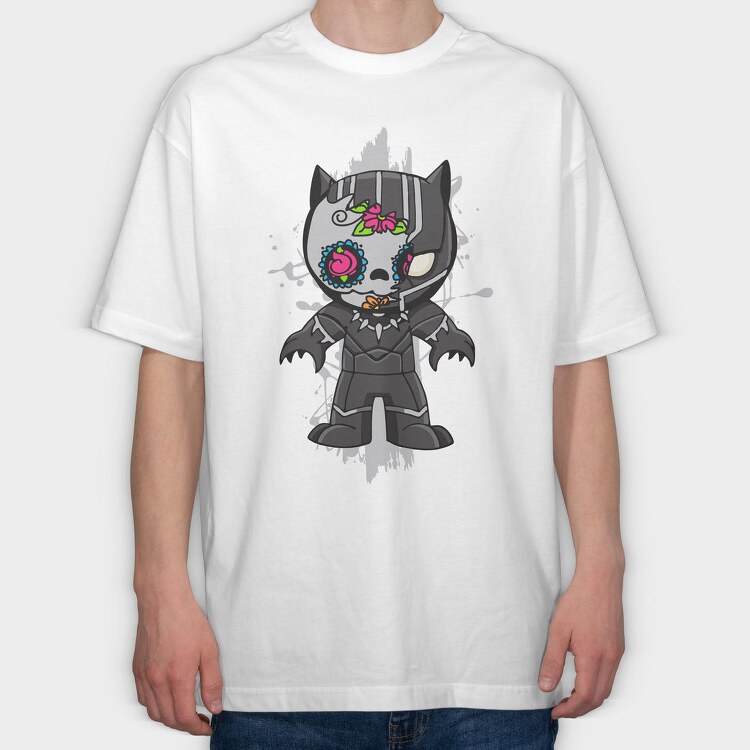 Catrina Black Panther, Tricou Oversize Barbati (Unisex)