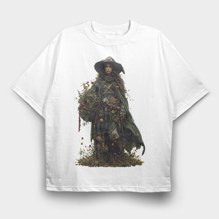 Herbalist Witchcraft Garden, Tricou Oversize Barbati (Unisex)