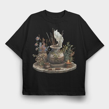 Herbalist Witchcraft, Tricou Oversize Barbati (Unisex)