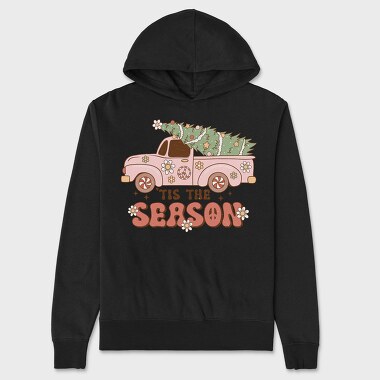 Hippie Christmas Tree, Hanorac Oversize Barbati (Unisex)