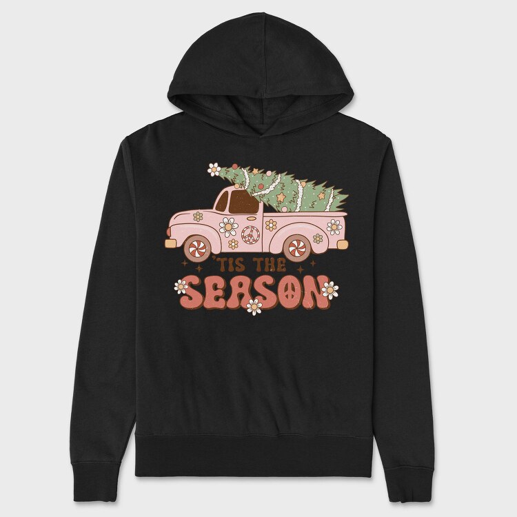 Hippie Christmas Tree, Hanorac Oversize Barbati (Unisex)