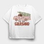 Hippie Christmas Tree, Tricou Oversize Barbati (Unisex)