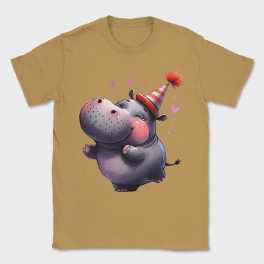 Hippo Party Hat, Tricou Barbati (Unisex)