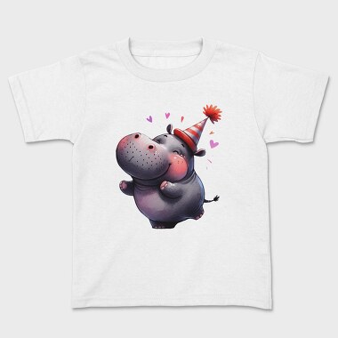 Hippo Party Hat, Tricou Copii